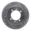 R1 00-07 Mitsubishi Space Star (Mexico) Rear Right Drilled & Slotted Silver Brake Rotor