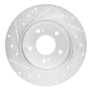 R1 94-04 Infiniti I30 Rear Right Drilled & Slotted Silver Brake Rotor