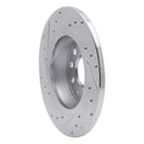 R1 05-18 Audi A3 Quattro Rear Drilled & Slotted Silver Brake Rotor Set