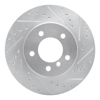 R1 99-08 BMW 325I (USA/Canada) Front Right Drilled & Slotted Silver Brake Rotor