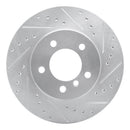 R1 99-08 BMW 325CI (USA/Canada) Front Left Drilled & Slotted Silver Brake Rotor