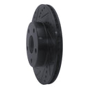 R1 91-97 Toyota Previa Front Left Drilled & Slotted Black Brake Rotor