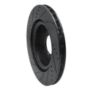 R1 18-20 Land Rover Range Rover Sport Rear Right Drilled & Slotted Black Brake Rotor