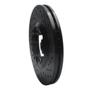 R1 04-08 Chevrolet Colorado Front Right Drilled & Slotted Black Brake Rotor