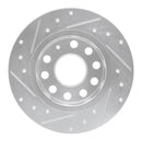 R1 10-19 Audi A3 Front & Rear Drilled & Slotted Silver Brake Rotor Set