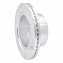 R1 09-25 Dodge Ram 2500 Rear Right Drilled & Slotted Silver Brake Rotor