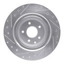 R1 07-15 Infiniti G35 Rear Drilled & Slotted Silver Brake Rotor Set