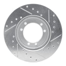 R1 92-04 Hummer H1 Front Left Rear Left Drilled & Slotted Silver Brake Rotor