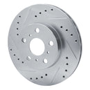 R1 86-89 Toyota Celica Front Left Drilled & Slotted Silver Brake Rotor