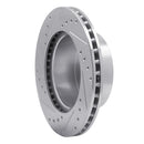 R1 90-99 Jeep Cherokee Front Right Drilled & Slotted Silver Brake Rotor