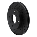 R1 89-13 Infiniti G20 Front Left Drilled & Slotted Black Brake Rotor