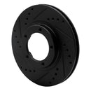 R1 95-04 Toyota Tacoma Front Left Drilled & Slotted Black Brake Rotor