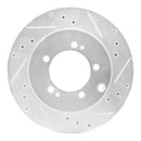 R1 91-93 Dodge STEALTH Rear Right Drilled & Slotted Silver Brake Rotor