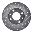 R1 1966-1992 Bertone X-1/9 Front/Rear Right Drilled & Slotted Silver Brake Rotor