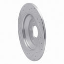 R1 16-25 Ford Focus Rear Drilled & Slotted Silver Brake Rotor Set