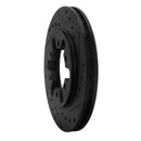 R1 82-85 Nissan 720 Datsun Front Right Drilled & Slotted Black Brake Rotor