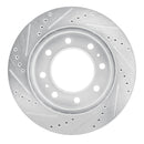 R1 75-79 Dodge W200 Front Right Drilled & Slotted Silver Brake Rotor