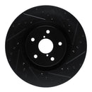 R1 -23 Subaru Ascent Front Right Drilled & Slotted Black Brake Rotor