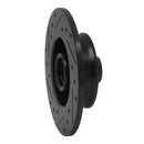 R1 85-02 Volkswagen Golf Rear Right Drilled & Slotted Black Brake Rotor