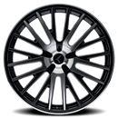 Kraze KR185 Double Down 22x8.5 / 5x112/114.3 BP / 38mm Offset / 73mm Hub Gloss Black Machined Wheel