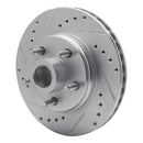 R1 87-92 Lincoln Mark VII Front Left Drilled & Slotted Silver Brake Rotor