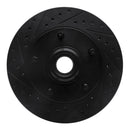 R1 73-93 Ford E-150 Econoline Front Left Drilled & Slotted Black Brake Rotor