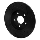 R1 01-08 Ford Mondeo (Mexico) Rear Left Drilled & Slotted Black Brake Rotor