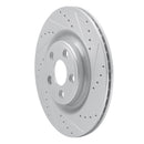 R1 14-21 Jaguar XJ Front & Rear Drilled & Slotted Silver Brake Rotor Set