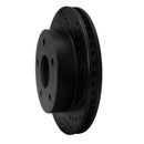 R1 00-01 Dodge Ram 1500 Pickup Front Right Drilled & Slotted Black Brake Rotor