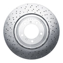 DFC 15-17 Porsche 911 Left Front Drilled Hi-Carbon Alloy Geomet Coated Rotor