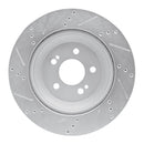 R1 15-21 Mercedes-Benz S400 Rear Drilled & Slotted Silver Brake Rotor Set