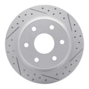 R1 99-07 Chevrolet Silverado 1500 Rear Right Drilled & Slotted Geo-Carbon Rotor