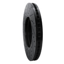 R1 2011-2017 Audi A4 (USA/Canada) Front Right Drilled & Slotted Black Brake Rotor