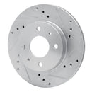 R1 86-17 Nissan TSURU (Mexico) Front Right Drilled & Slotted Silver Brake Rotor