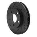 R1 1990-1997 Buick LeSabre Front Left Drilled & Slotted Black Brake Rotor