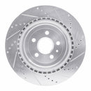 R1 09-15 Cadillac CTS Front & Rear Drilled & Slotted Silver Brake Rotor Set