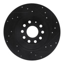 R1 18-25 Audi Q3 Front & Rear Drilled & Slotted Black Brake Rotor Set
