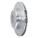 R1 09-16 BMW Z4 Front Left Drilled & Slotted Silver Brake Rotor