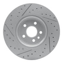R1 17-19 Jaguar F-Pace Front Right Drilled & Slotted Geo-Carbon Rotor