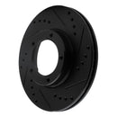 R1 89-08 Toyota Hilux (Mexico) Front Right Drilled & Slotted Black Brake Rotor