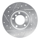 R1 95-98 BMW 318TI Front Right Drilled & Slotted Silver Brake Rotor