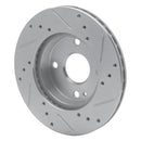 R1 90-93 Mazda Miata Front Drilled & Slotted Silver Brake Rotor Set