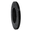 R1 84-87 Toyota Corolla (US/Canada) Front Left Drilled & Slotted Black Brake Rotor