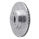 R1 03-05 Land Rover Range Rover Front Right Drilled & Slotted Silver Brake Rotor
