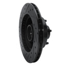 R1 80-83 Ford F-100 Front Right Drilled & Slotted Black Brake Rotor