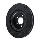 R1 20-25 Ford Explorer Front Right Drilled & Slotted Black Brake Rotor