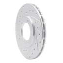 R1 79-83 Toyota Pickup Front Left Drilled & Slotted Silver Brake Rotor