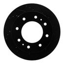 R1 11-25 Chevrolet Silverado 3500 HD Front & Rear Drilled & Slotted Black Brake Rotor Set