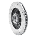 R1 97-00 Ford F-150 RWD Front Right Drilled & Slotted Silver Brake Rotor