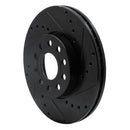 R1 19-25 Volkswagen Jetta Front & Rear Drilled & Slotted Black Brake Rotor Set